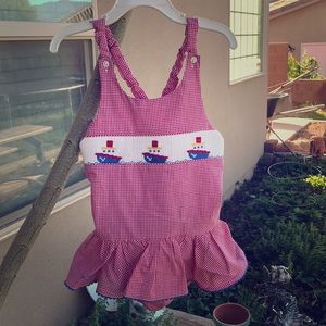Silly Goose Smocked One Piece Suit NWT 3-5 yrs
